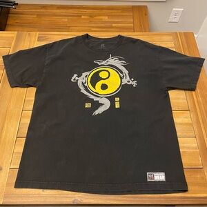 Men’s Rob Van Dam Dragon Yin Yang Wrestling WWE Authentic Shirt XL Black